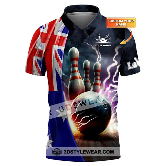 Custom Unisex Shirt, Bowling Australia Polo Shirt Bowling T-Shirt, Shirt For Bowling Lovers style option 1