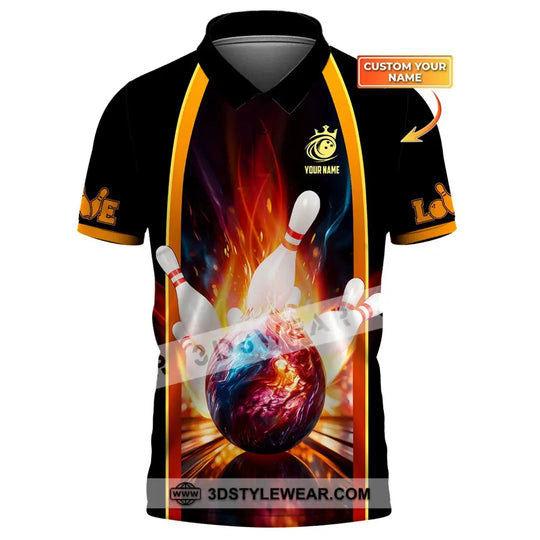Custom Unisex Shirt, Bowling Polo Shirt, Bowling T-Shirt, Shirt For Bowling Lovers style option 1