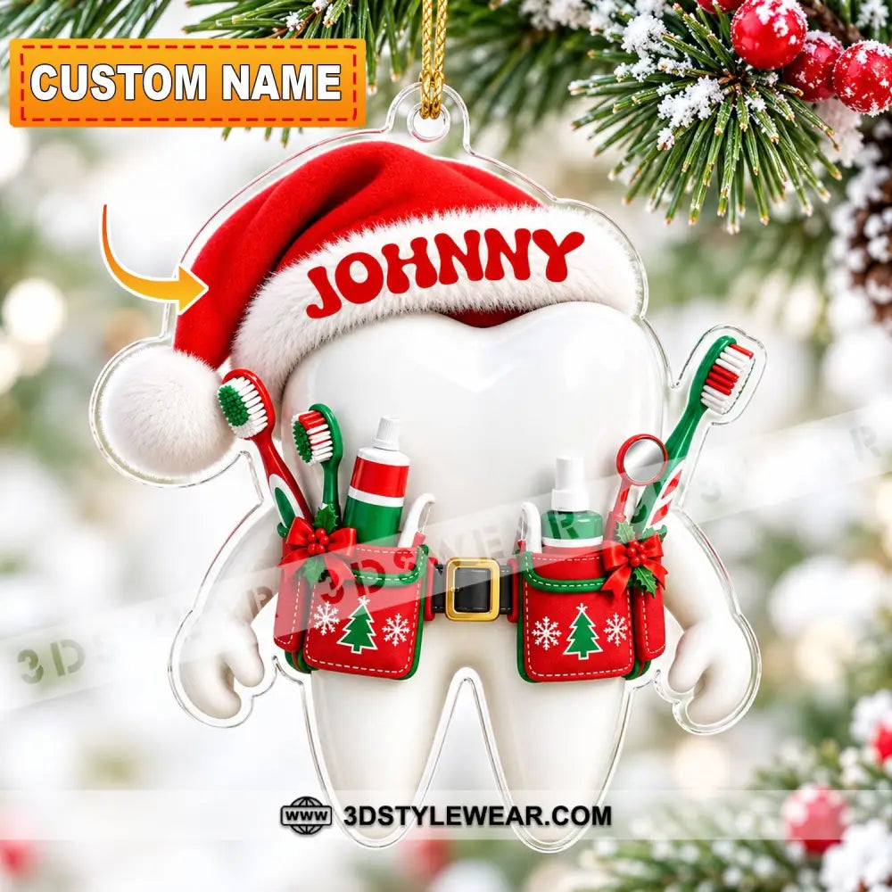 Dentist Home Decor Christmas Ornament Personalized Ornament - 3.54’’ / 1 Ornament - Ornament