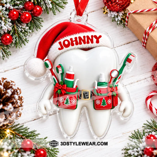 Dentist Home Decor, Christmas Ornament, Personalized Ornament style option 4