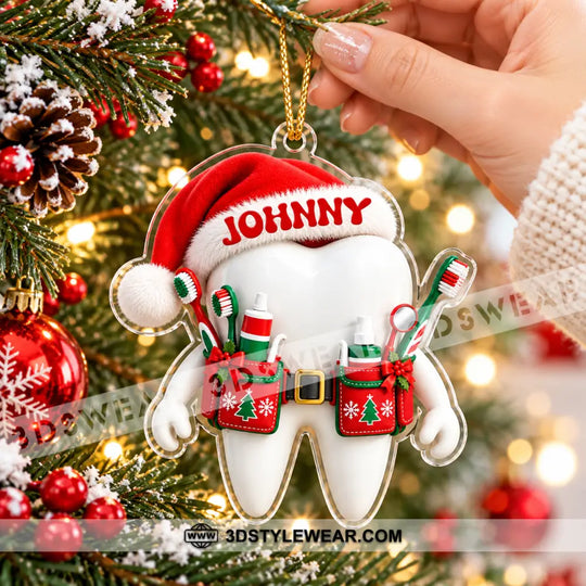 Dentist Home Decor, Christmas Ornament, Personalized Ornament style option 2