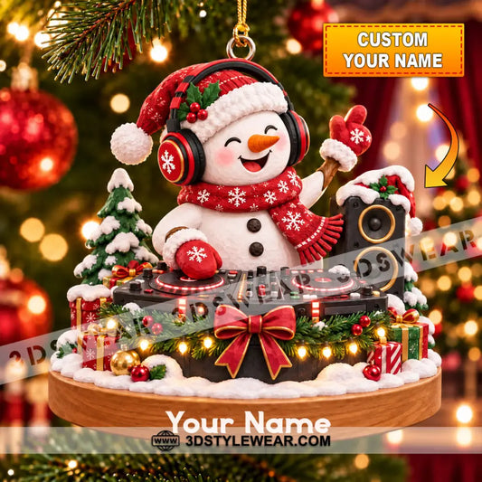 Disc Jockey Home Decor Christmas Ornament Personalized Ornament - 3.54’’ / 1 Ornament - Ornament