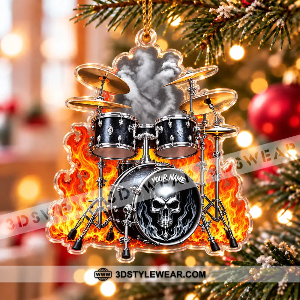 Drummer Home Decor Christmas Ornament Personalized Ornament - Ornament