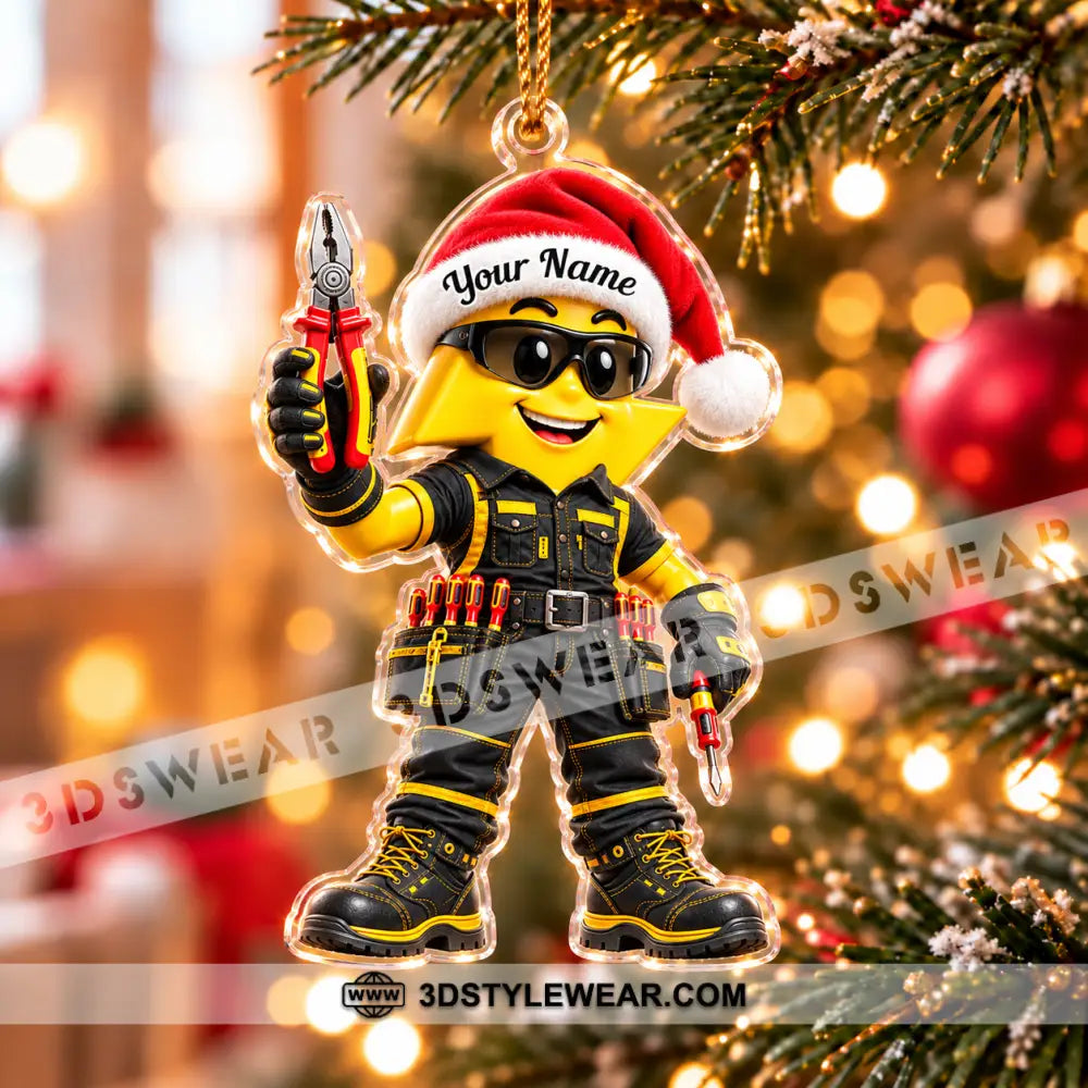 Electrician Home Decor Christmas Ornament Personalized Ornament - Ornament