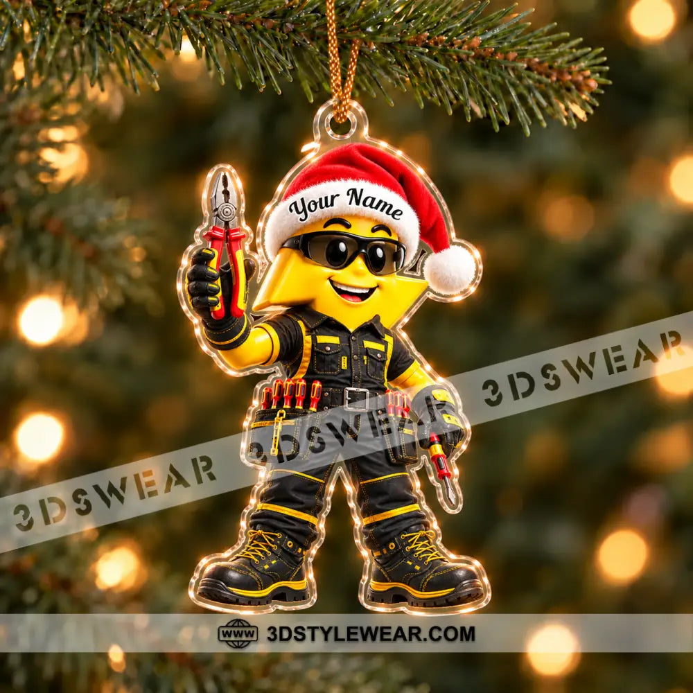 Electrician Home Decor Christmas Ornament Personalized Ornament - Ornament