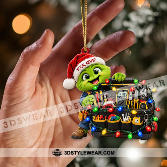 Electrician Home Decor, Christmas Ornament, Personalized Ornament style option 2