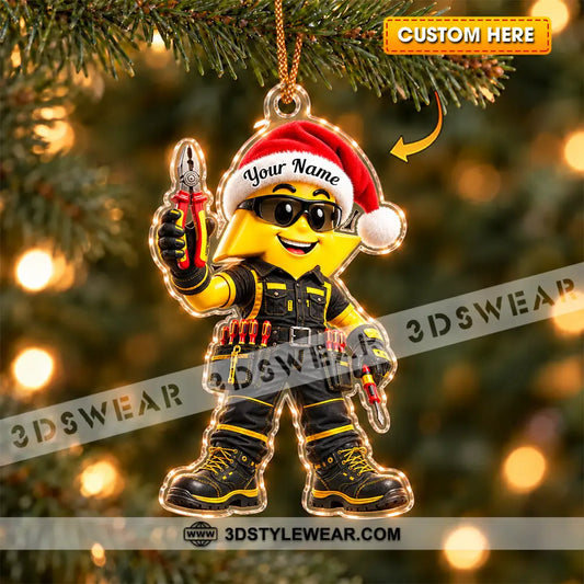 Electrician Home Decor Christmas Ornament Personalized Ornament - 3.54’’ / 1 Ornament - Ornament