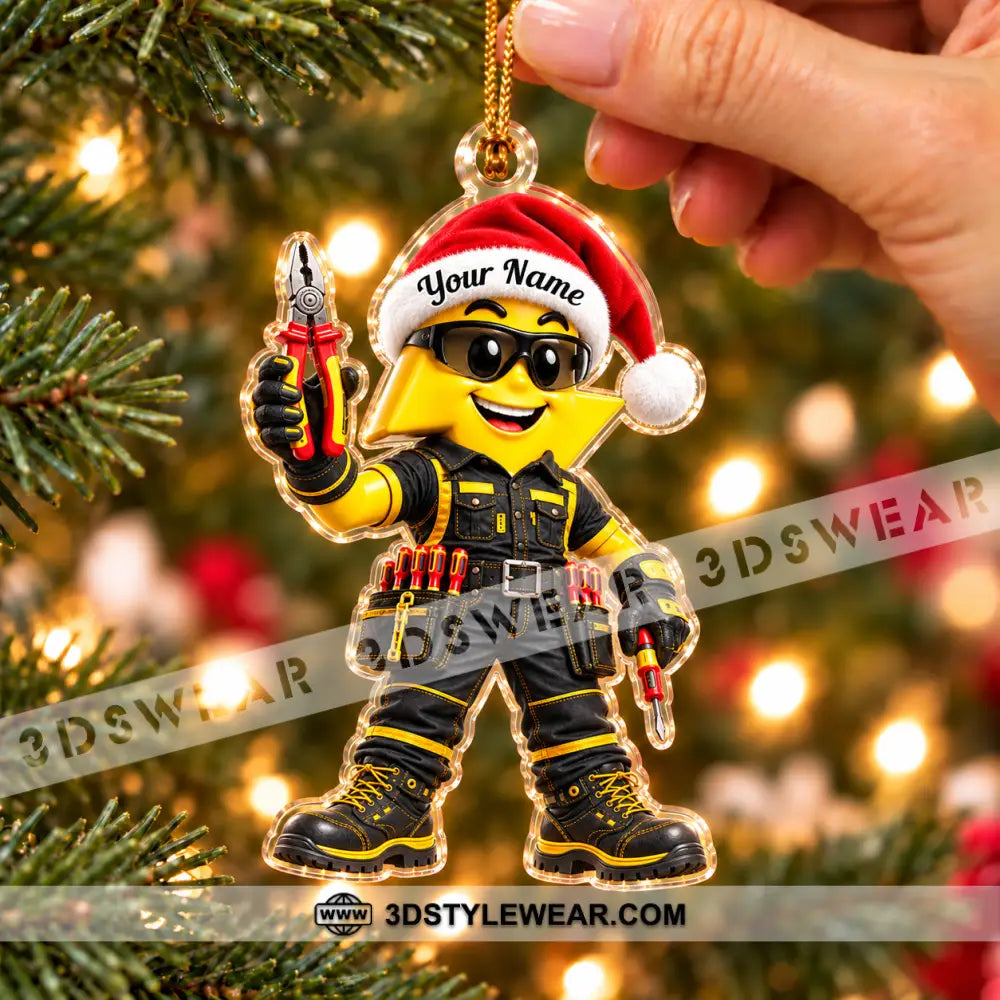 Electrician Home Decor Christmas Ornament Personalized Ornament - Ornament