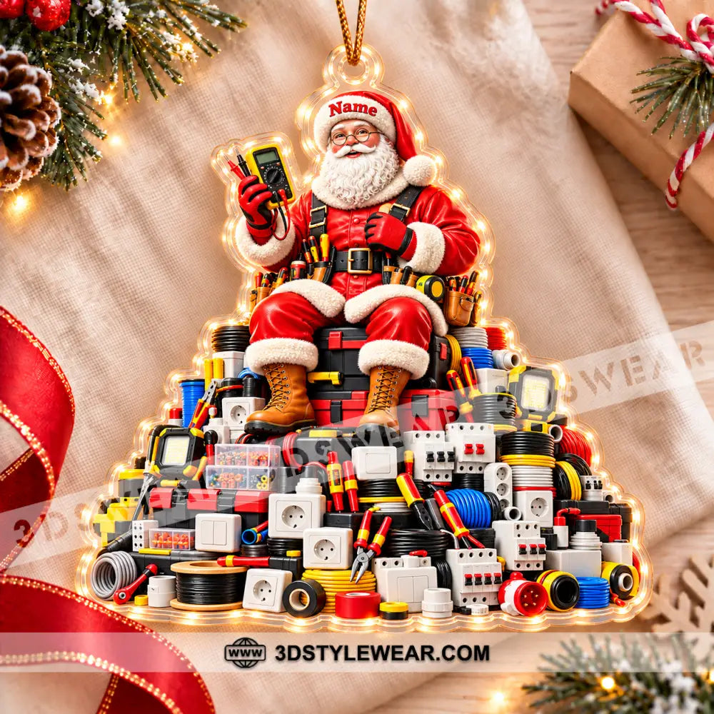 Electrician Home Decor Christmas Ornament Personalized Ornament - Ornament