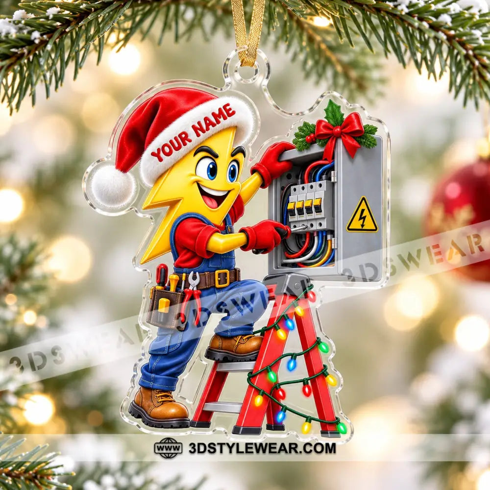 Electrician Home Decor Christmas Ornament Personalized Ornament - Ornament