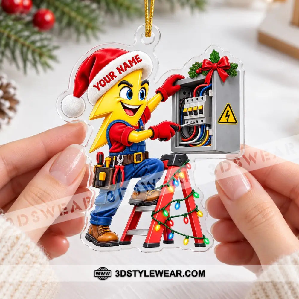 Electrician Home Decor Christmas Ornament Personalized Ornament - Ornament