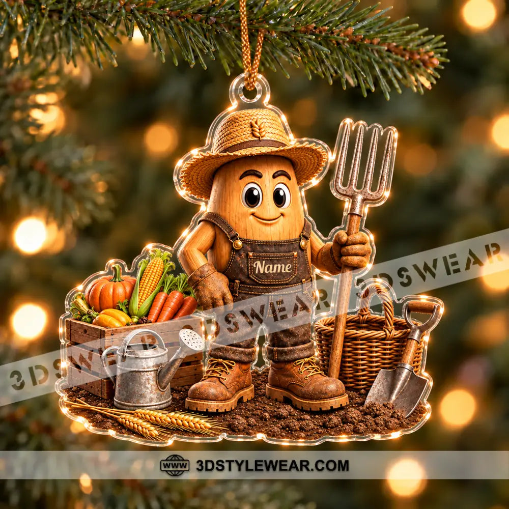 Farmer Home Decor Christmas Ornament Personalized Ornament - Ornament