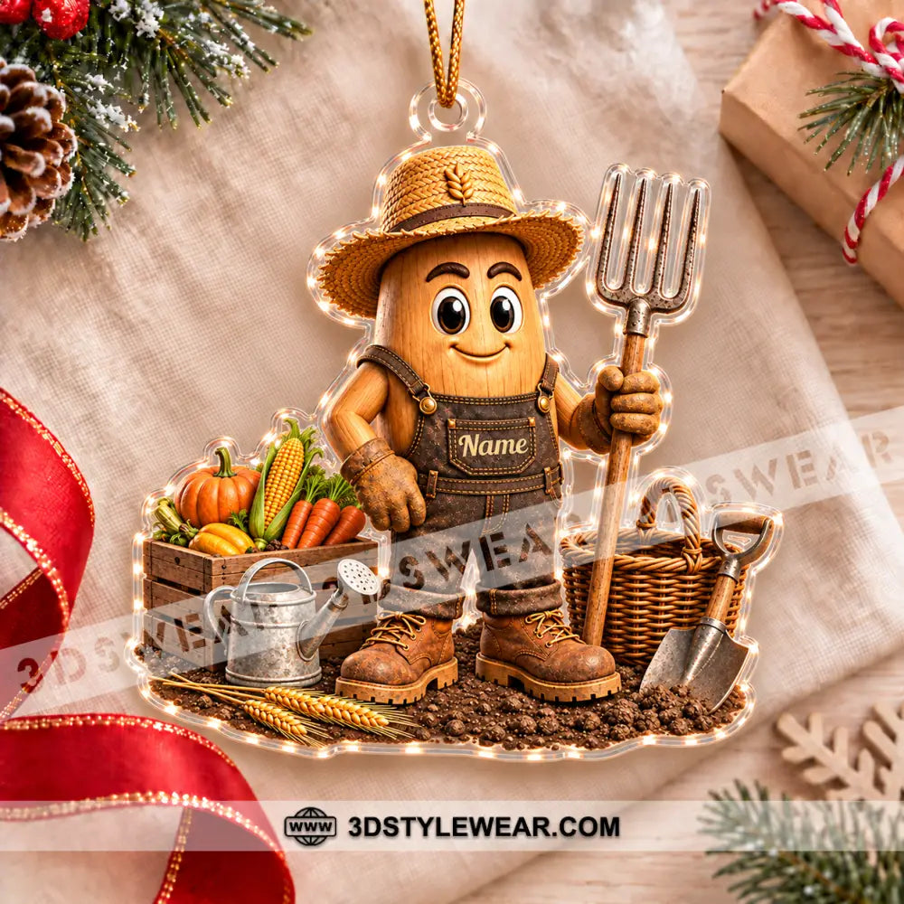 Farmer Home Decor Christmas Ornament Personalized Ornament - Ornament