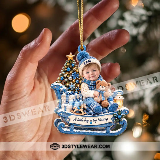 First Christmas Baby Home Decor, Christmas Ornament, Personalized Ornament style option 3