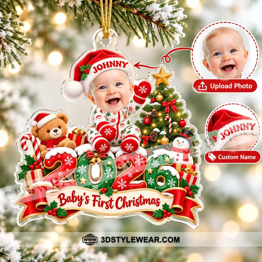 First Christmas Baby Home Decor Christmas Ornament Personalized Ornament - 3.54’’ / 1 Ornament - Ornament