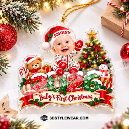 First Christmas Baby Home Decor, Christmas Ornament, Personalized Ornament style option 4