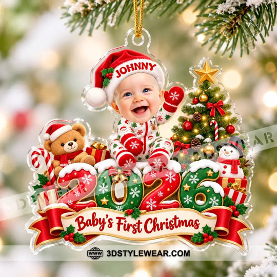 First Christmas Baby Home Decor, Christmas Ornament, Personalized Ornament style option 2