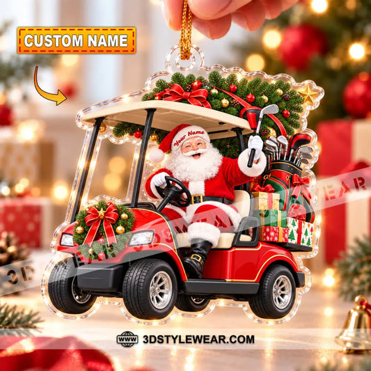 Golf Santa Home Decor Christmas Ornament Personalized Ornament - 3.54’’ / 1 Ornament - Ornament