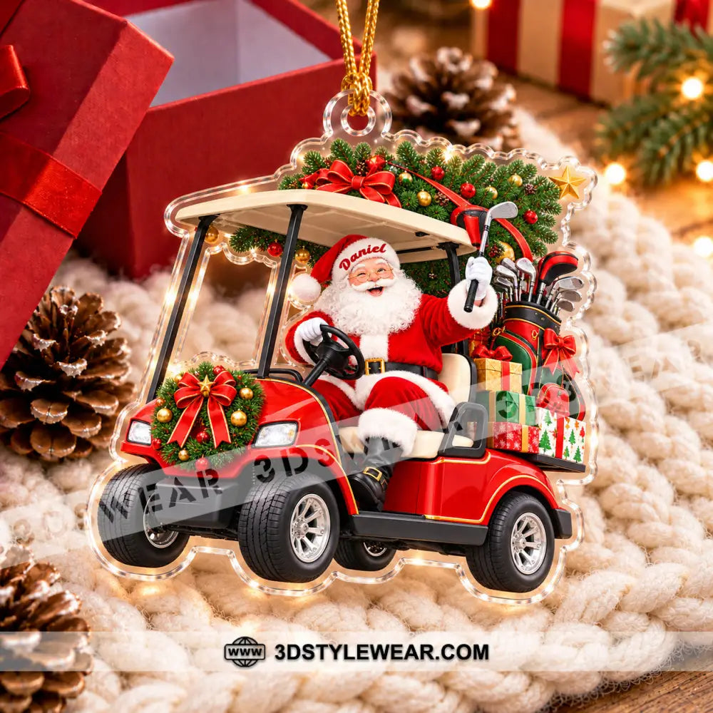 Golf Santa Home Decor Christmas Ornament Personalized Ornament - Ornament