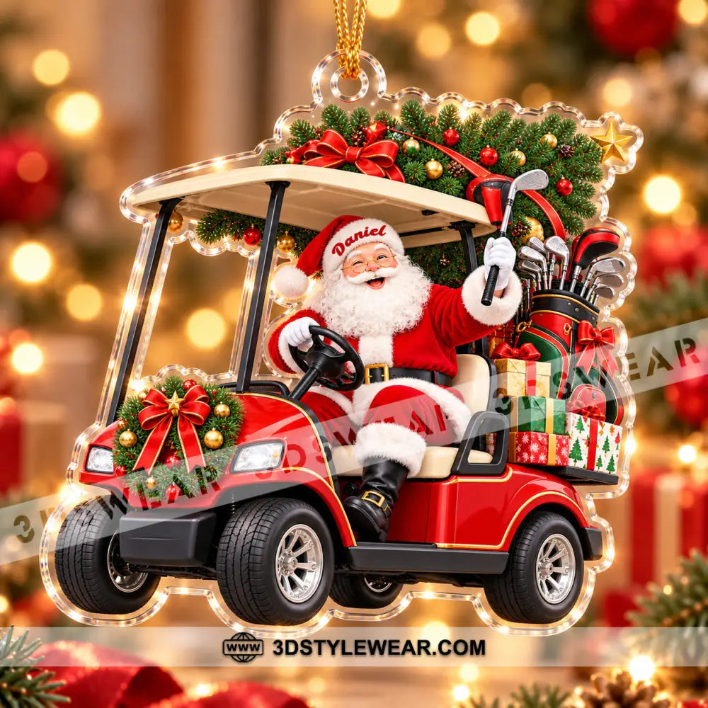 Golf Santa Home Decor Christmas Ornament Personalized Ornament - Ornament