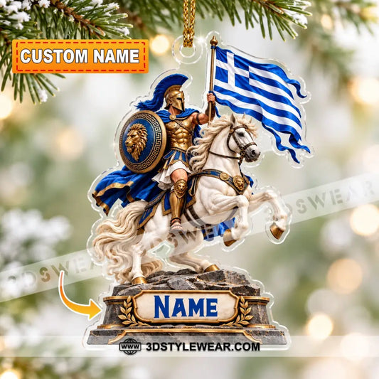 Greece Home Decor Christmas Ornament Personalized Ornament - 3.54’’ / 1 Ornament - Ornament