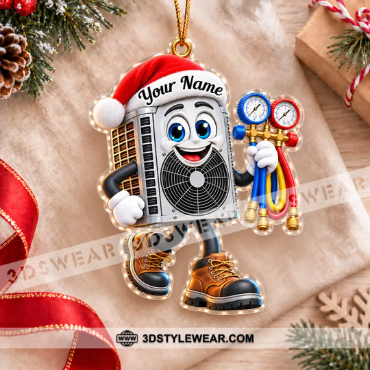 HVAC Tech Home Decor, Christmas Ornament, Personalized Ornament style option 2