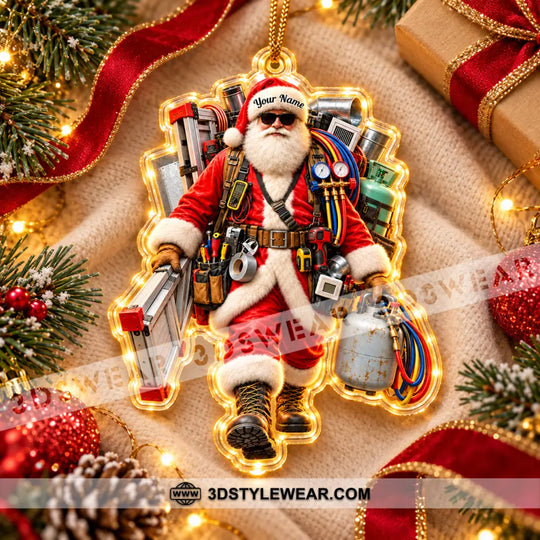 HVAC Tech Home Decor, Christmas Ornament, Personalized Ornament style option 4