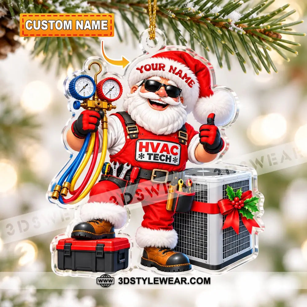 HVAC Tech Home Decor Christmas Ornament Personalized Ornament - 3.54’’ / 1 Ornament - Ornament