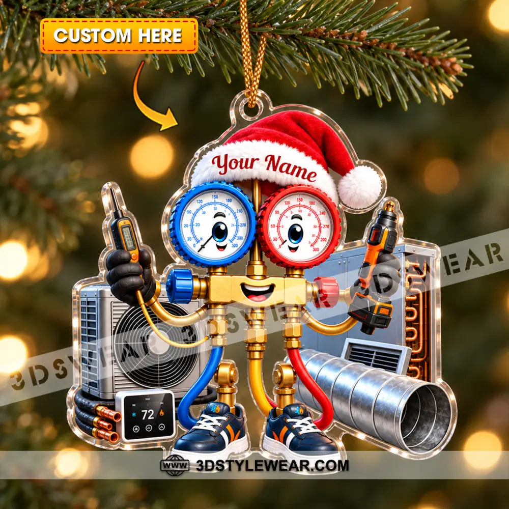 HVAC Tech Home Decor Christmas Ornament Personalized Ornament - 3.54’’ / 1 Ornament - Ornament