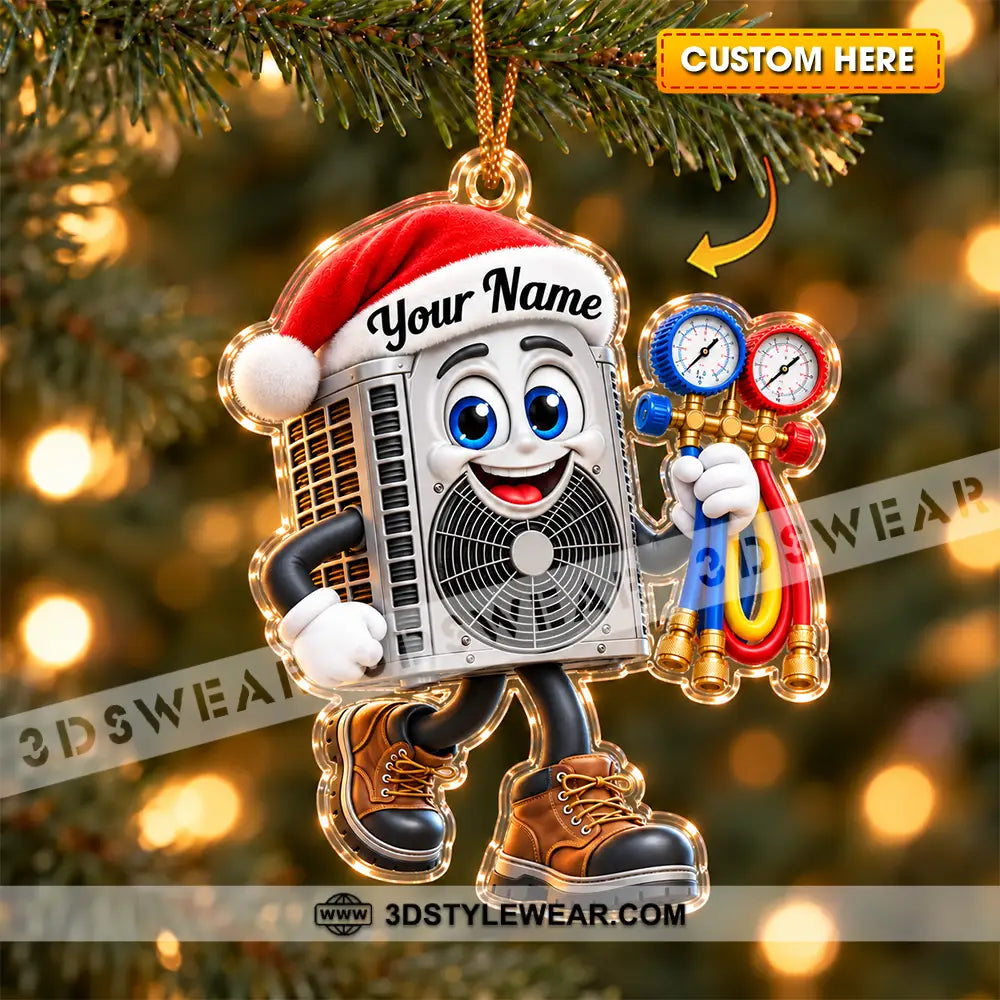 HVAC Tech Home Decor Christmas Ornament Personalized Ornament - 3.54’’ / 1 Ornament - Ornament