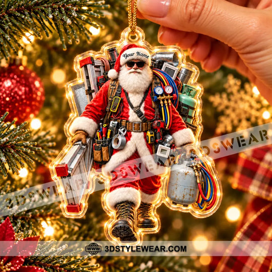 HVAC Tech Home Decor, Christmas Ornament, Personalized Ornament style option 3