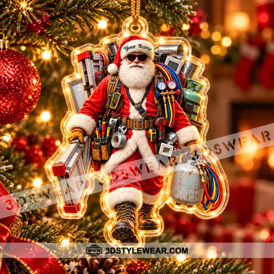 HVAC Tech Home Decor, Christmas Ornament, Personalized Ornament style option 2