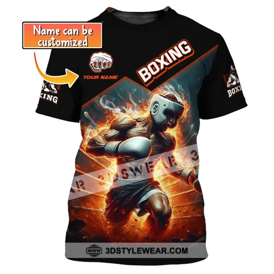 Man Shirt, Boxing Shirt, Custom Name T-Shirt, Boxing Man Shirt, Gift for Boxing Lover style option 1