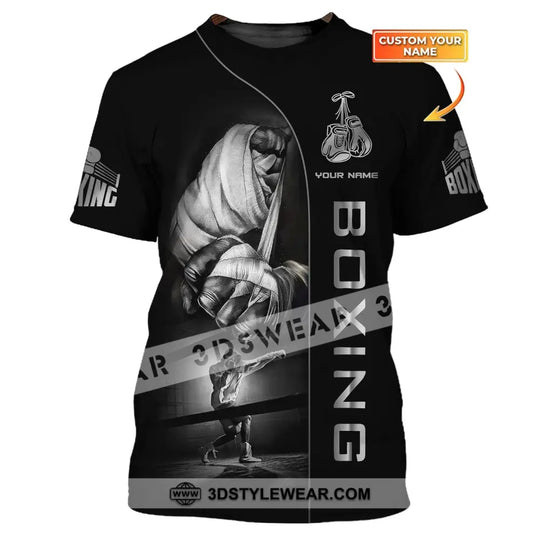 Man Shirt, Boxing Shirt, Custom Name T-Shirt, Boxing Hoodie Polo Shirt, Gift for Boxing Lover style option 1