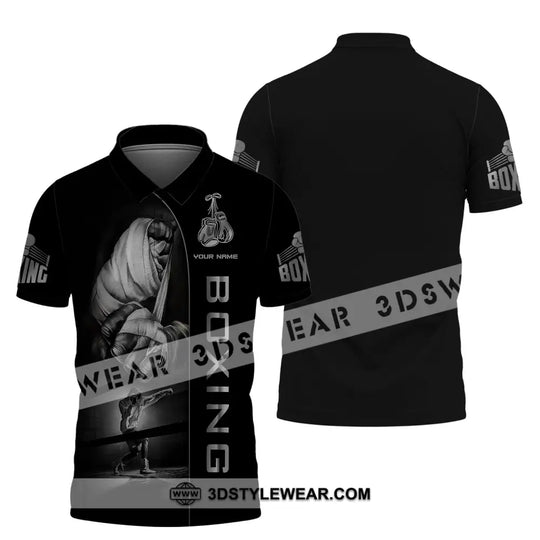 Man Shirt, Boxing Shirt, Custom Name T-Shirt, Boxing Hoodie Polo Shirt, Gift for Boxing Lover style option 4