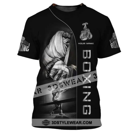 Man Shirt, Boxing Shirt, Custom Name T-Shirt, Boxing Hoodie Polo Shirt, Gift for Boxing Lover style option 2