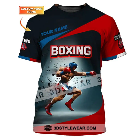 Man Shirt, Boxing Shirt, Custom Name T-Shirt, Boxing Polo, Gift for Boxing Lover style option 1