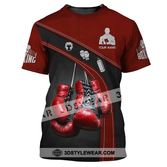 Man Shirt, Boxing Shirt, Custom Name T-Shirt, Boxing Polo, Gift for Boxing Lover style option 2