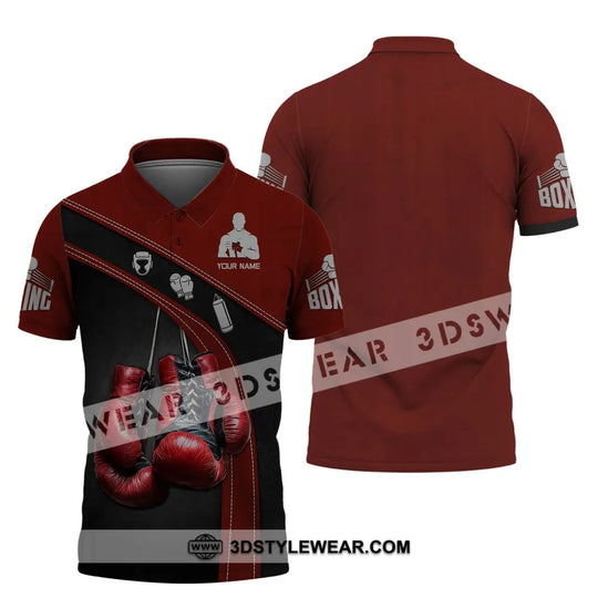 Man Shirt, Boxing Shirt, Custom Name T-Shirt, Boxing Polo, Gift for Boxing Lover style option 4