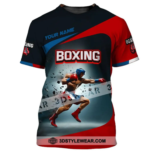 Man Shirt, Boxing Shirt, Custom Name T-Shirt, Boxing Polo, Gift for Boxing Lover style option 2