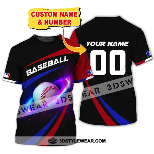 Man Shirt, Custom Name and Number Baseball T-Shirt, Gift for Baseball Player style option 1