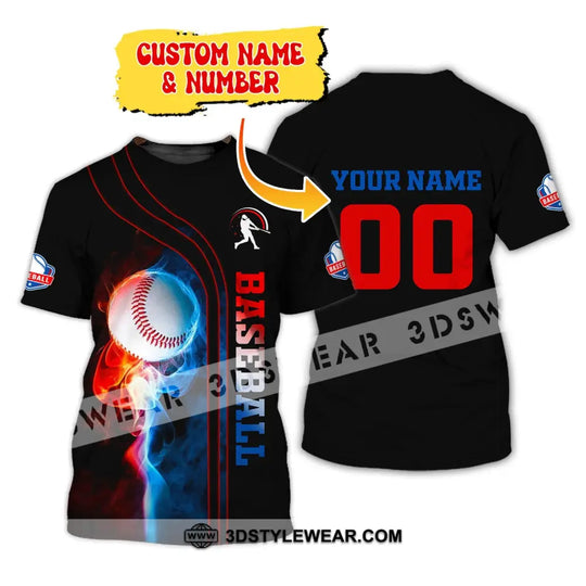 Man Shirt, Custom Name and Number Baseball T-Shirt, Gift for Baseball Player style option 1