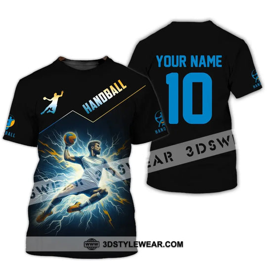 Man Shirt, Custom Name and Number Handball Shirt, Handball Player Shirt, Handball Hoodie Shirt Polo Long Sleeve Shirt style option 2