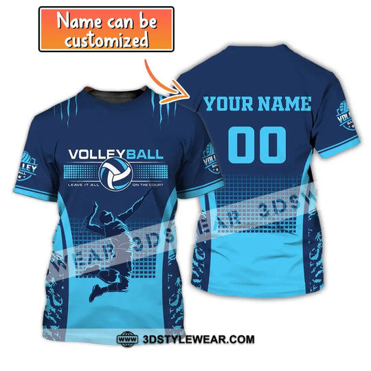Man Shirt, Custom Name and Number Volleyball T-Shirt, Gift for Volleybal Player style option 1