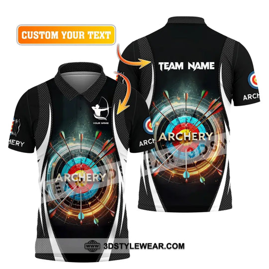 Man Shirt, Custom Name and Team Name Archery Shirt, Archery Girl, Shirt for Archery Lovers style option 1