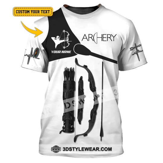 Man Shirt, Custom Name Archery T-Shirt, Archer Hoodie Long Sleeve Shirt , Gift for Archery Lovers style option 1