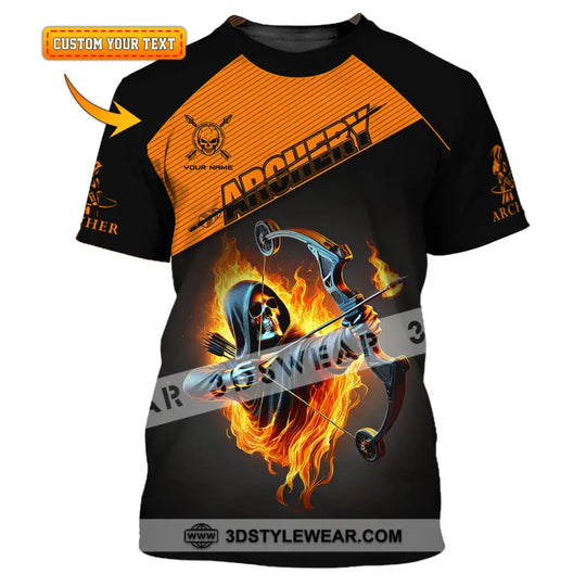 Man Shirt, Custom Name Archery T-Shirt, Archer Hoodie Long Sleeve Shirt , Gift for Archery Lovers style option 1
