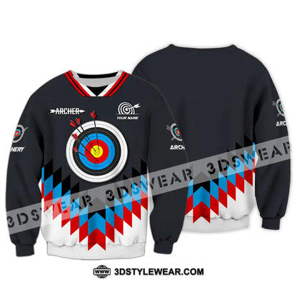 Man Shirt Custom Name Archery T-Shirt Archer Hoodie Long Sleeve Gift For Lovers / S T-Shirt