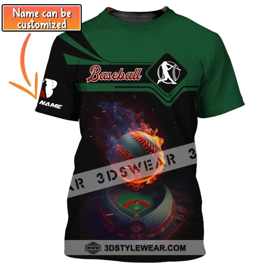 Man Shirt, Custom Name Baseball T-Shirt, Gift for Baseball Player style option 1