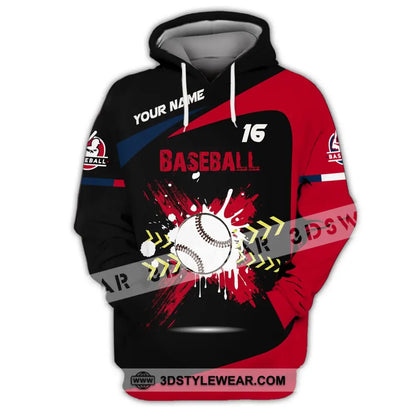 Man Shirt Custom Name Baseball T-Shirt Gift For Player Hoodie / S